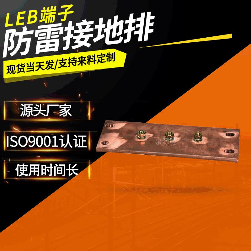 机房接地紫铜红铜LEB端子防雷接地排汇流等电位联结端子箱母