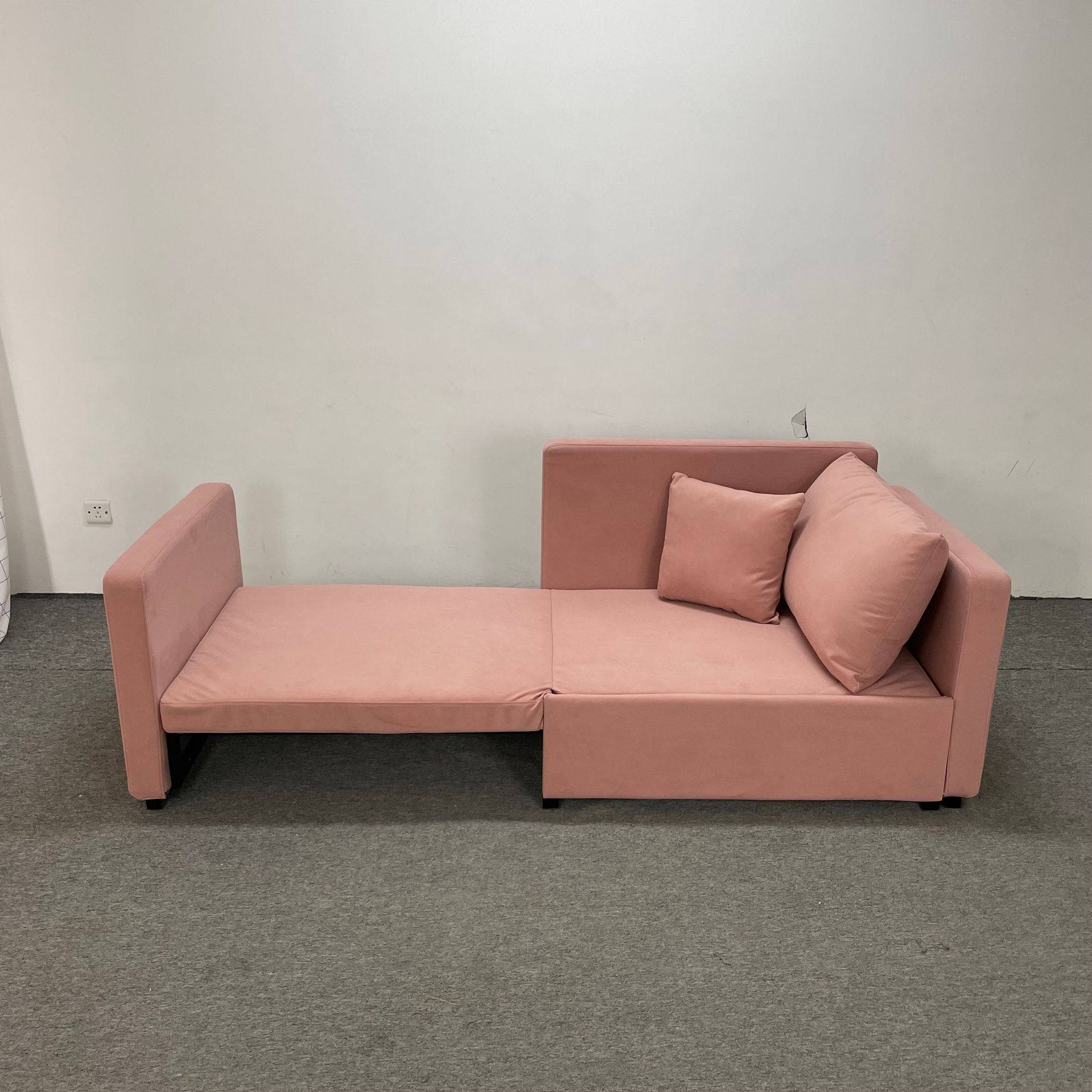 单人位科技绒横向多功能可折叠一体沙发床两用小户型书房卧室坐卧