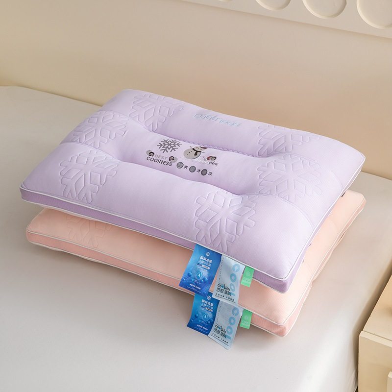 2025新款新品透感清凉冰肌雪花凉感乳胶功能低枕头枕芯 48*74cm/