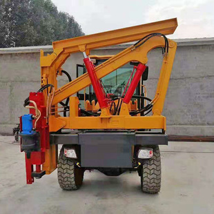 程煤公路护栏打桩机 护栏钻孔打桩机 波形液压高速路打桩机厂家