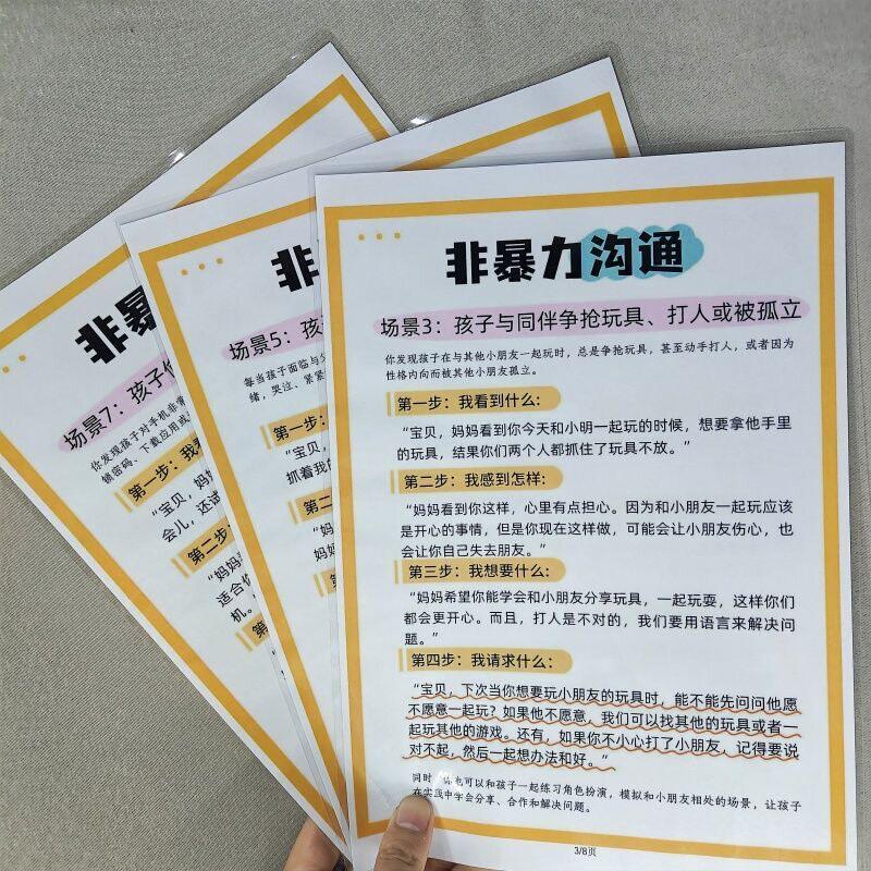 非暴力沟通协商对话解决冲突的沟通人际交往口才技巧挂图认知卡
