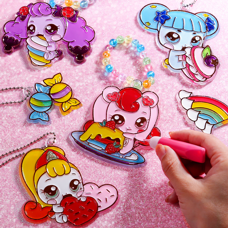 奇妙萌可免烤胶画手工diy