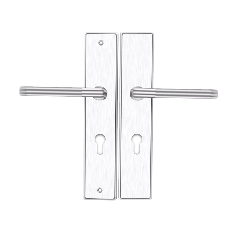 72大门锁3e04不锈钢85面板把手机械执手锁具配件防盗双开防火门锁