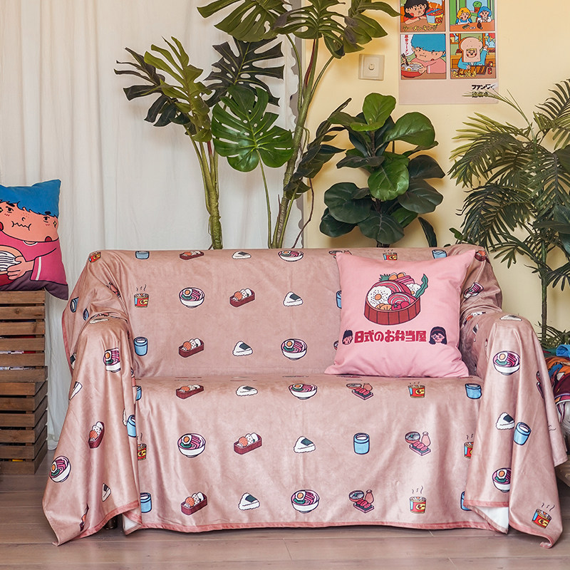 日式温馨沙发f盖布沙发巾双人三人组合沙发垫小户沙发套罩全包万