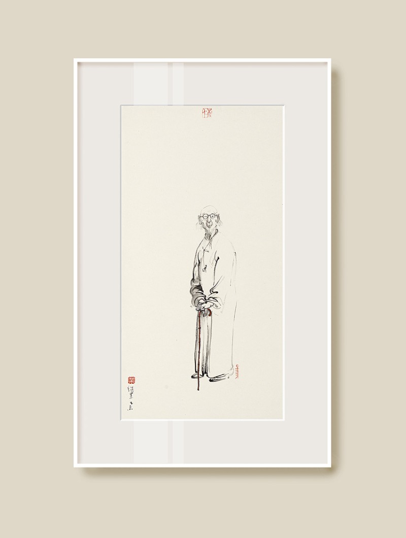 薛继业水墨连框高精版n画62*39草莓有框客厅卧室卫生间走廊装饰画