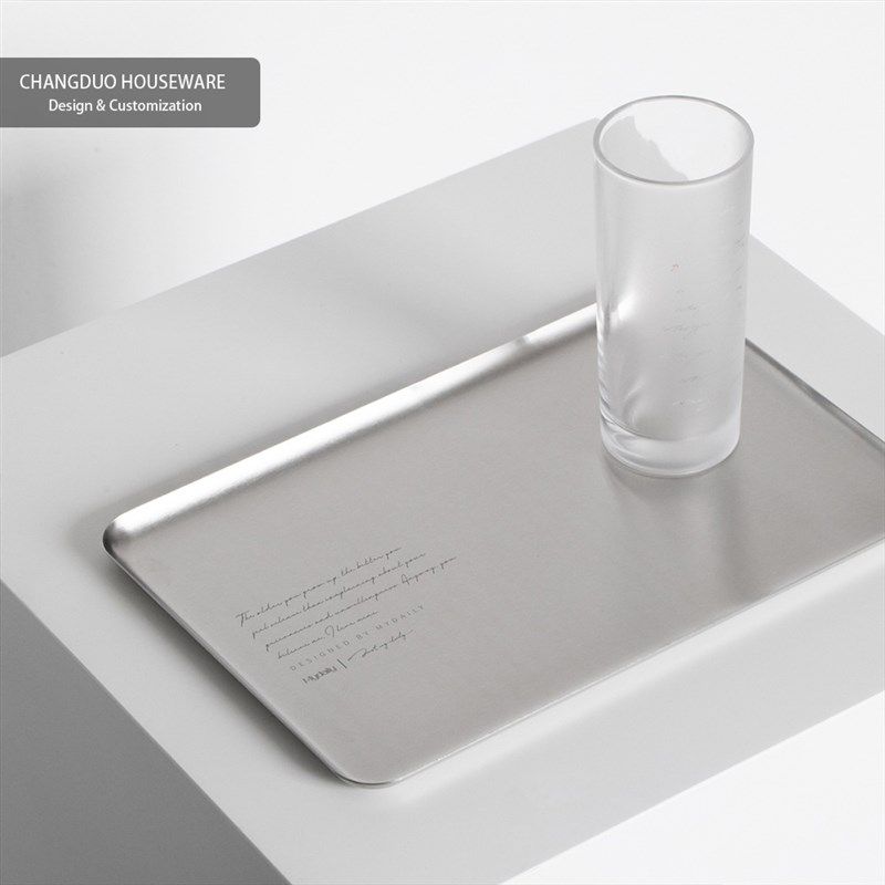 工业风黑色方形不锈钢金属托盘餐盘茶具收纳烤盘T餐厅烤箱厨房家,餐饮具,餐用托盘,淘宝优惠券,粉丝福利购,淘宝优惠卷