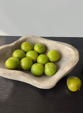 侘寂风实木船形果盘复古r做旧干果盘民宿餐桌高级感托盘装饰摆件