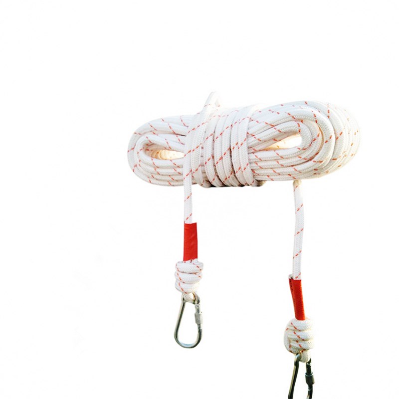 高空作业安全f绳国标带钢丝芯家用缓降速降耐磨尼龙绳空调安装防