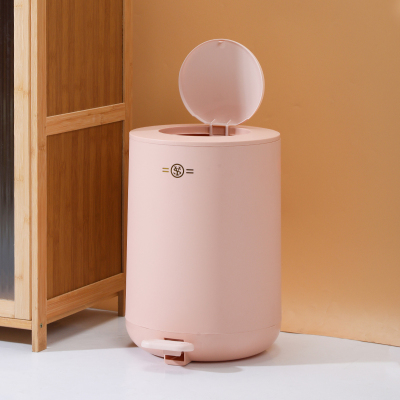 双盖脚踩缓降垃圾桶n按压家用客厅卧室带盖静音可爱大号厕所垃圾