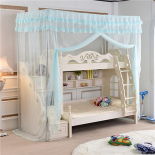 柜梯高低床蚊帐 衣柜F上下铺加高压脚1.2米1.5米 双层子母床蚊帐