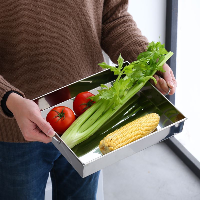 不锈钢阿胶糕盘模具n盘冷却定型盘啊胶膏定型直角方盘平底盘蒸糕