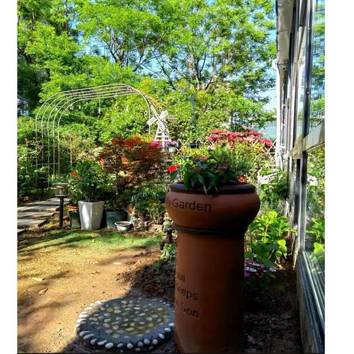 特大水栓-红泥陶k花盆--红泥陶罐-阳台水景-花园水栓-红陶花盆