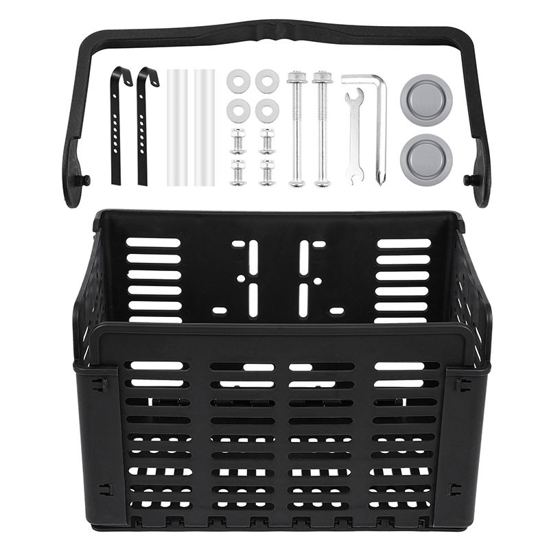 可折叠自行车前车筐山地s车挂篮货架后菜蓝子电动单车加大手提车