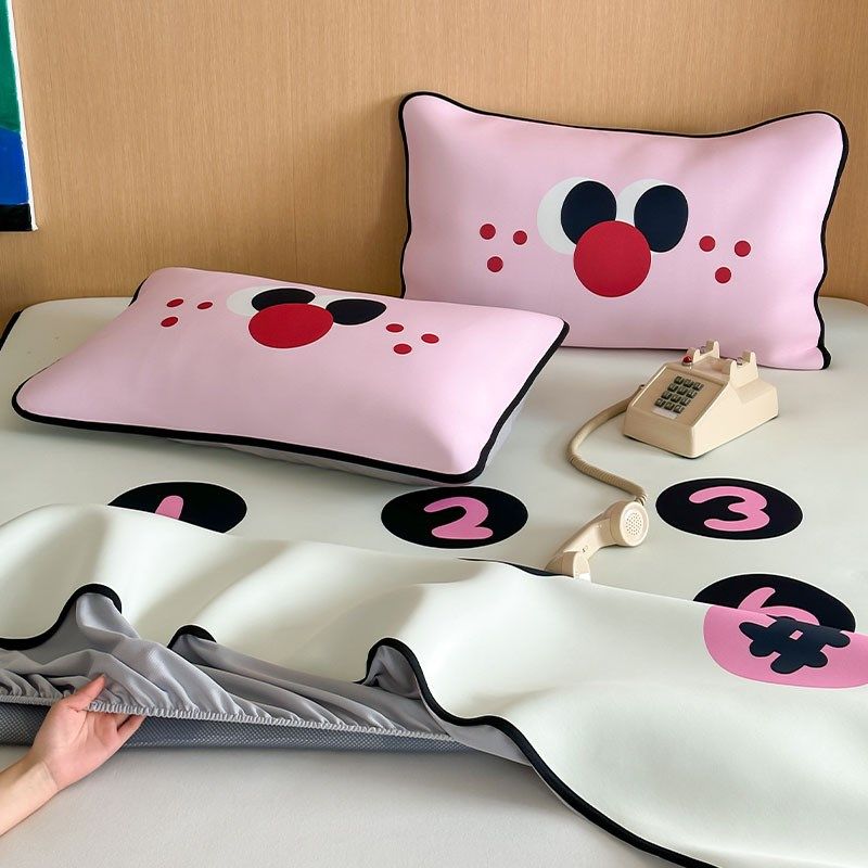 设计师款冰丝f凉席三件套1.5m1.8米床笠款透气空调席子床罩款软席,床上用品,冰丝席,淘宝优惠券,粉丝福利购,淘宝优惠卷