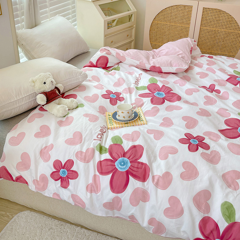 全棉100%被罩纯棉被套单件双人1.5m1.8米床单学生宿舍1R50x200x23