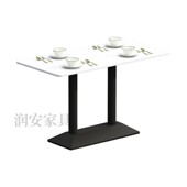 员工公司工厂食堂岩板桌椅组合学C校饭厅奶茶小吃快餐店商用餐桌