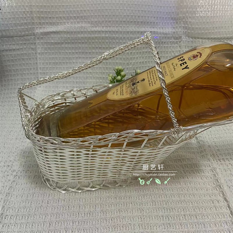 中式红酒架葡萄酒篮工艺礼品摆饰香槟架饭G厅酒柜装饰品摆件酒店