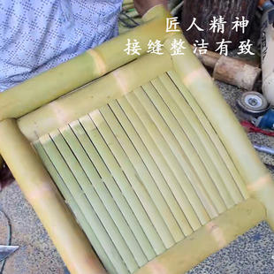 竹H小椅阳台休闲竹凳子跳舞道 复古竹椅子小方凳家用椅纯手工老式