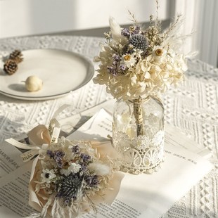 ins风迷你花束婚礼手捧花礼品花乾燥花束手捧P花小花束礼盒节日礼