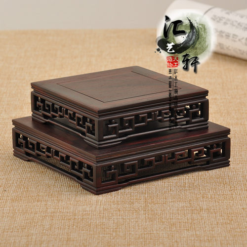 红木紫檀实木正方k长方小花盆景几架底座茶壶底座玉石摆件文玩底