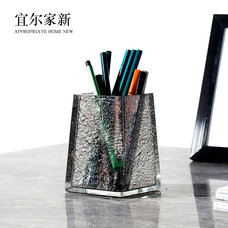 笔筒收纳盒办公室桌面筒轻奢高级C感透明笔筒创意收纳盒高颜值摆,收纳整理,笔筒,淘宝优惠券,粉丝福利购,淘宝优惠卷