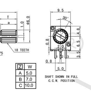 現(xiàn)貨DELTA峰0型精密電位器B50K單聯(lián)帶開關軸長15MM功放電位器