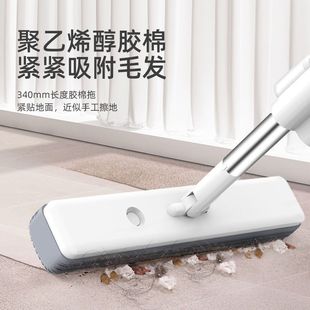 胶棉拖把免手洗家用懒人海绵吸水拖把滚轮挤水拖地拖把神器一拖净