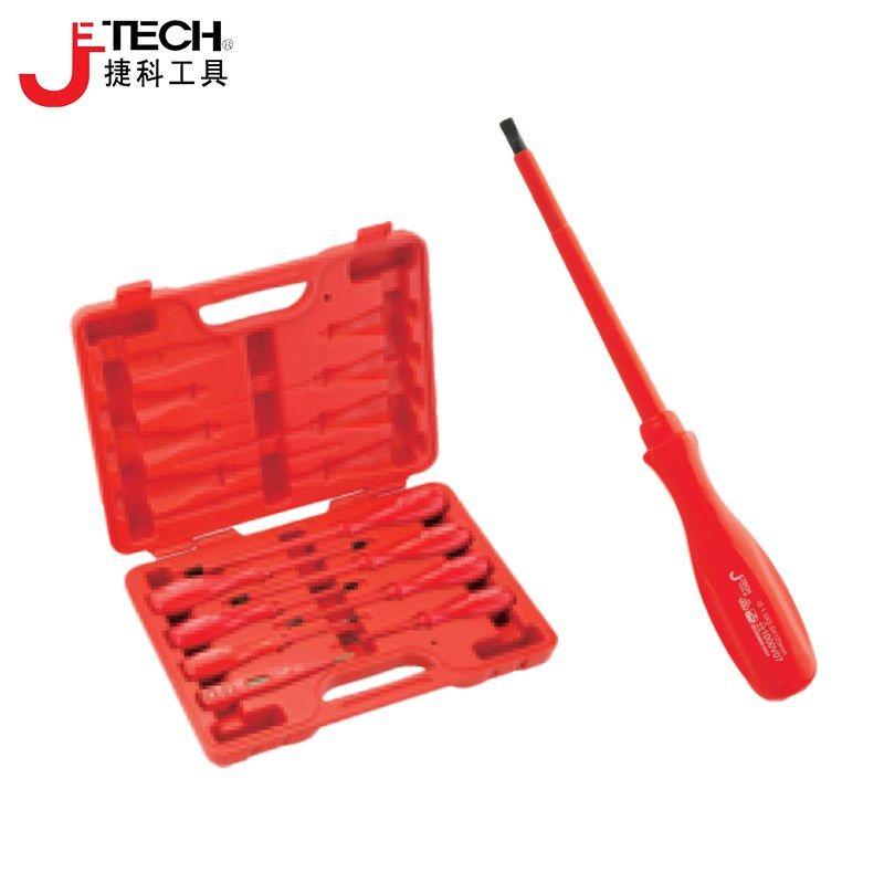 Jtech捷科绝缘电工螺丝批IS#0-75绝缘螺丝刀IS5.5-125mm/绝缘改锥