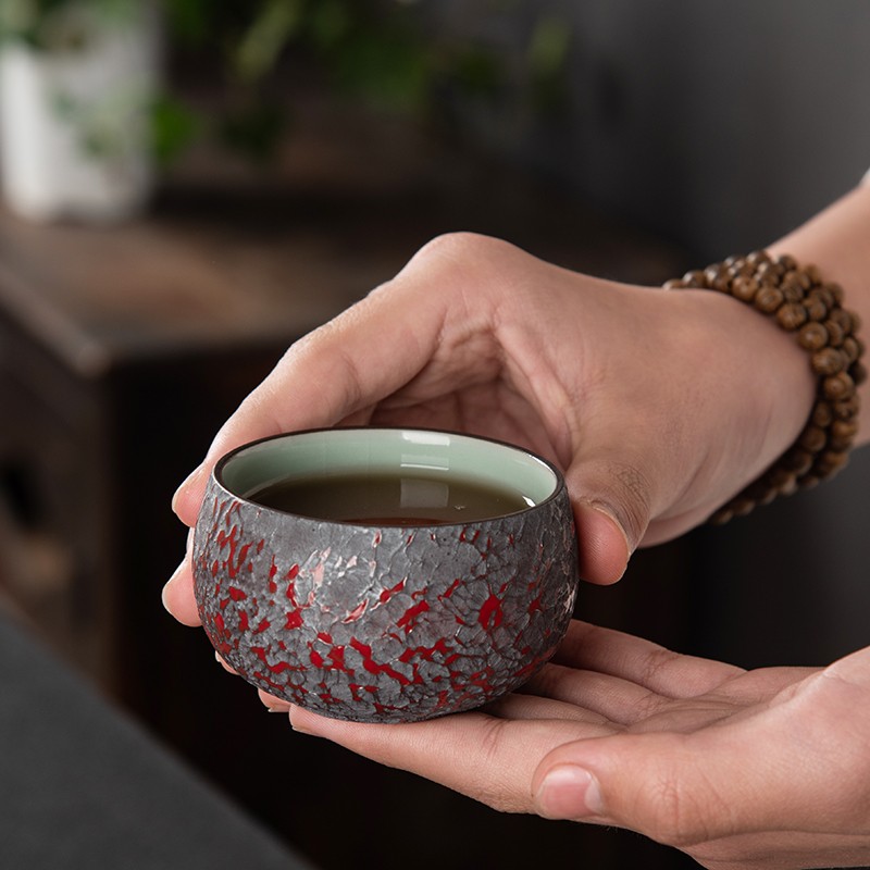 家用办公陶瓷杯窑变品茗杯功夫茶杯子单个主人杯男女水杯小茶杯L