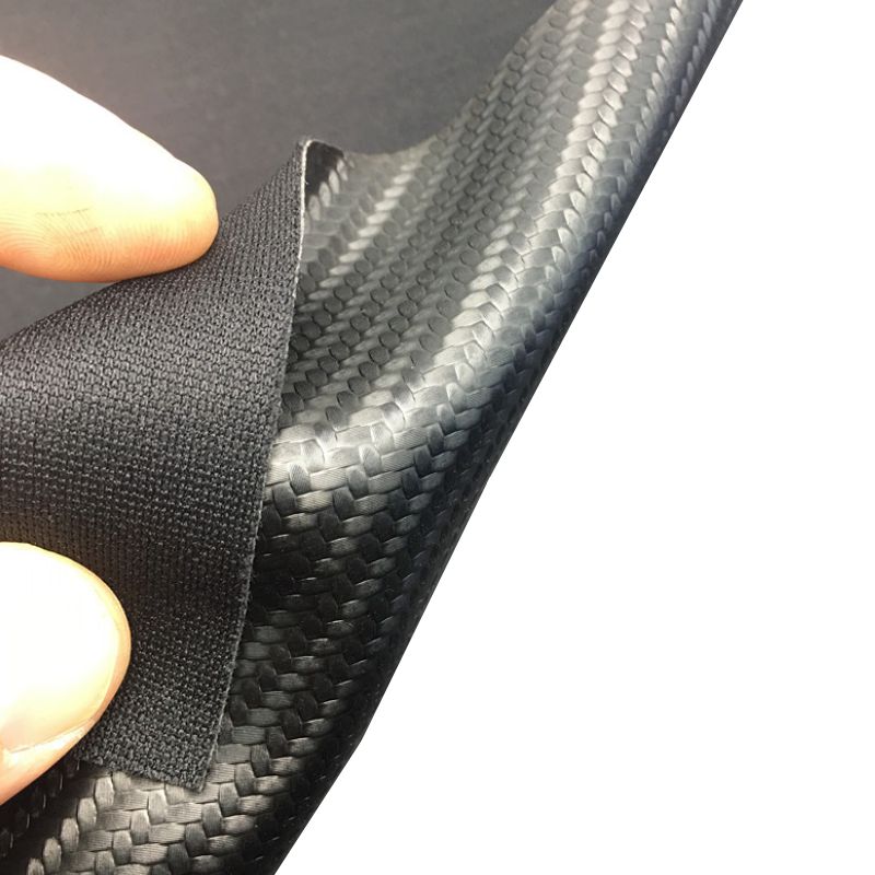 仿棉绒布底半PU弹力碳纤维皮革汽车内饰箱包包装沙发座椅按摩椅