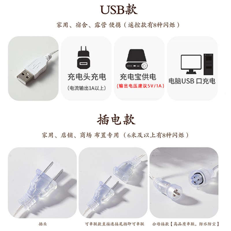 天幕氛围灯户外星星灯彩灯闪灯串灯满天星夜市摆摊装饰灯露营布置