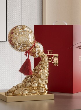 葫芦摆件招财高级感办公室乔迁礼物新中式轻奢客厅玄关酒柜装饰品