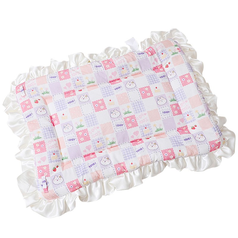 猫垫子睡觉用冬天宠物幼猫花边双面平台垫珊瑚绒保暖猫床猫窝笼垫