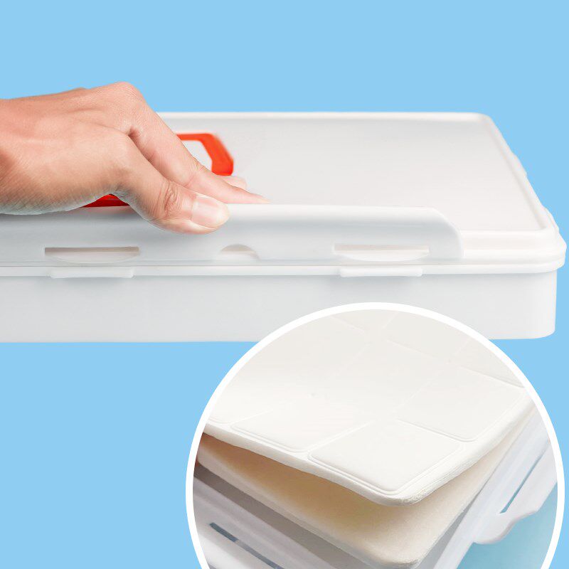 丙烯水粉颜料盒空盒24格软盖调色盒带盖子美术生专用36格48保湿密