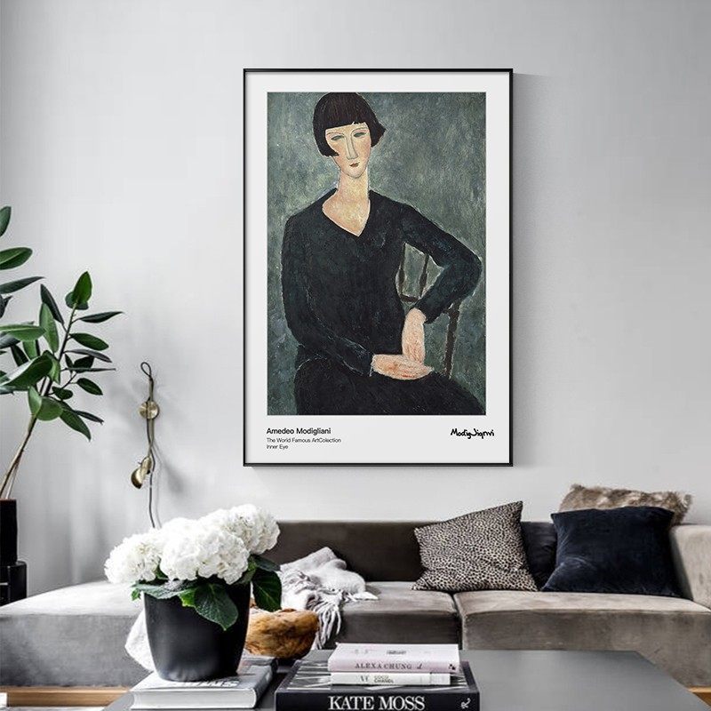 羞涩少女进门玄关装饰画客厅电视柜摆放装饰摆件女孩卧室床头挂画