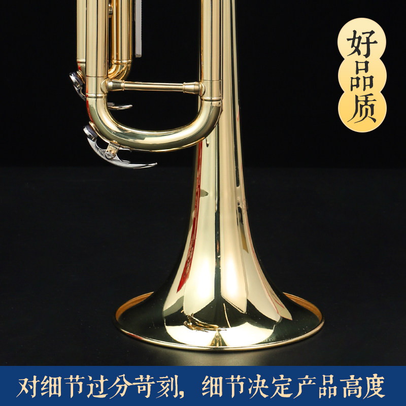 小号乐器降b调专业演奏三音小号初学者学生儿童鼓号队西洋号乐器