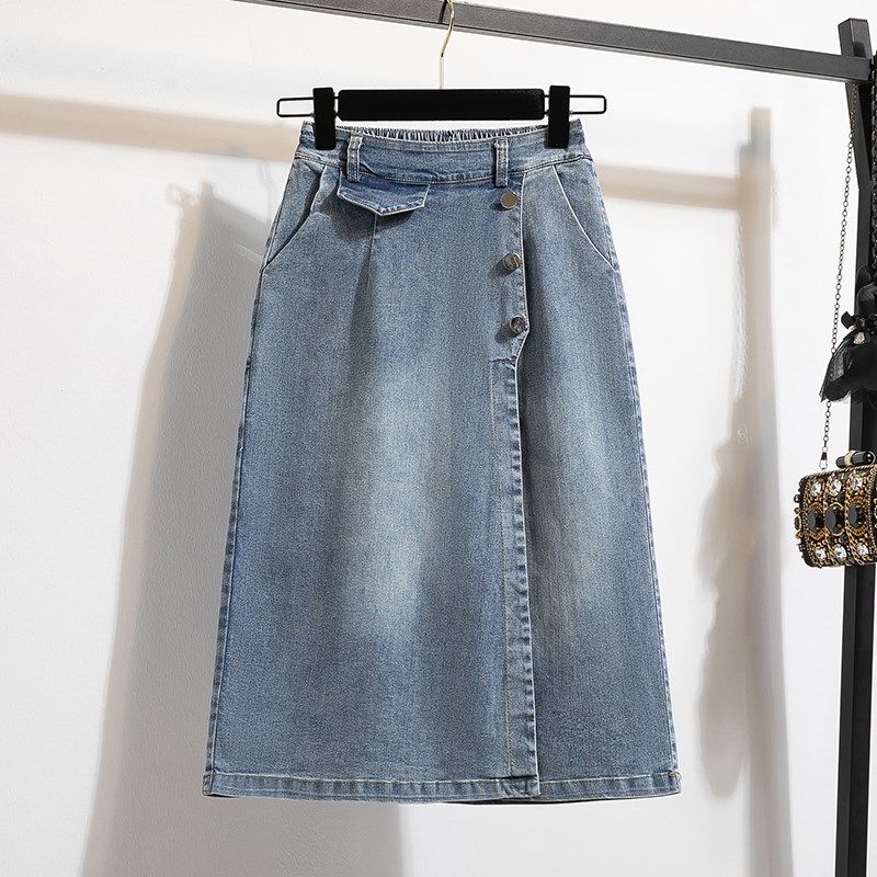 大码复古牛仔七分裤裙女夏季胖MM遮胯显瘦小个子高腰A字半身裙裤,女装/女士精品,大码裤装,淘宝优惠券,粉丝福利购,淘宝优惠卷