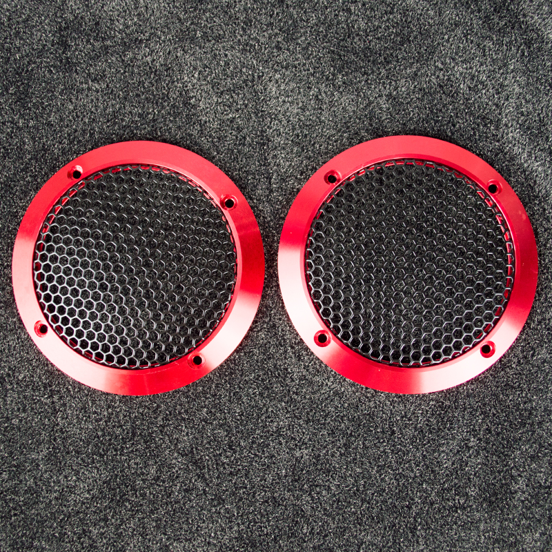 汽车中音喇叭罩3.5寸4寸6.5寸铝合金网罩低音喇叭网保护罩支架