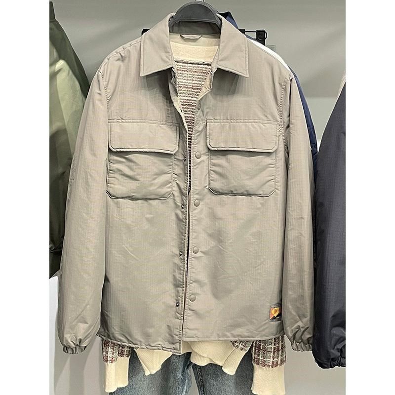 柜499!24秋冬款男装衬衫式轻便棉服夹克男士工装夹棉外套6985460