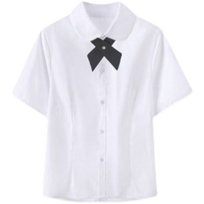 jk白衬衫女春秋泰国百搭娃娃领短袖学院风学生制服上衣长袖衬衣潮