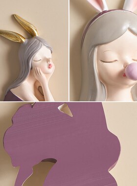 创意可爱女孩开关贴客厅房间卧室床头墙面装饰装扮背景墙壁贴饰画