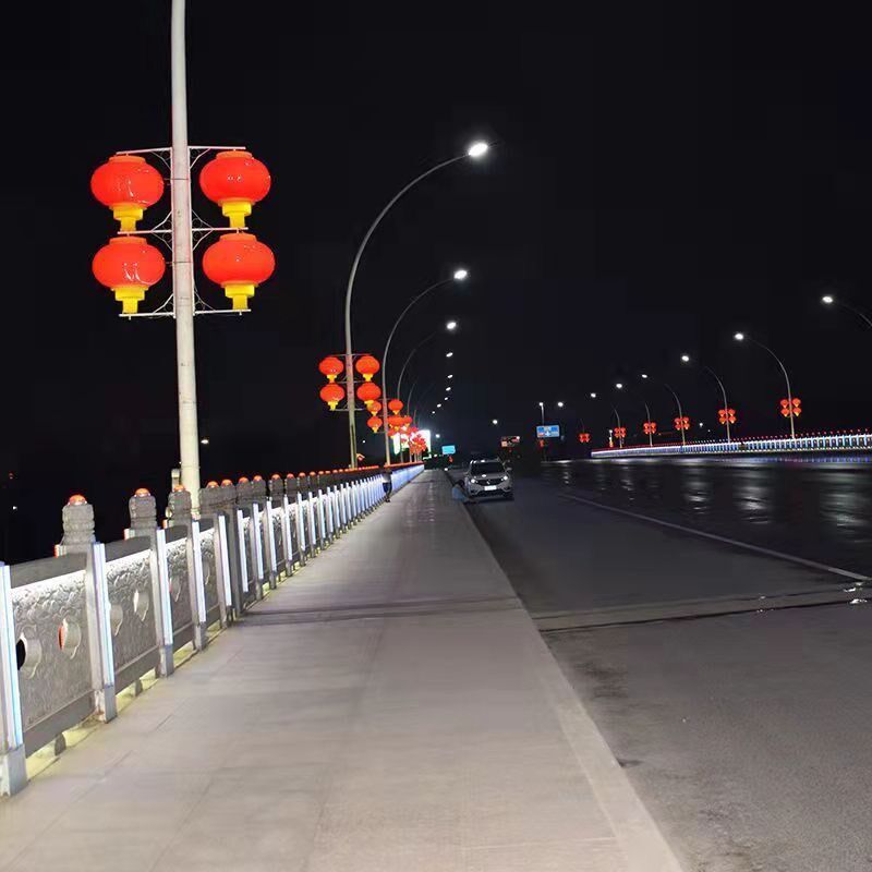 新亚克力塑料发光LED灯笼户外防水连串电线杆灯笼城市亮化景观灯
