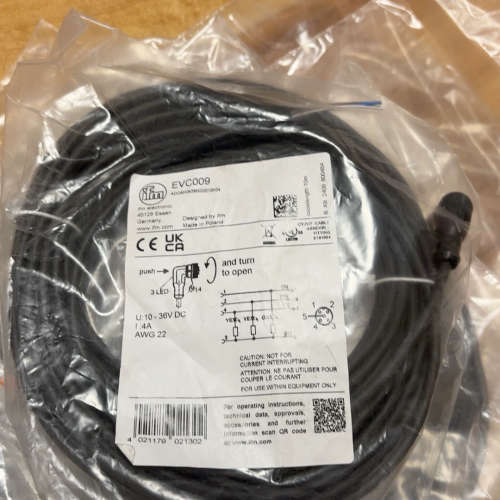 议价EVC009.  易福门原装进口传感器连接线，带灯，10米，