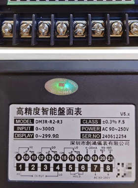 CW创鸿高精度智能盘面表DM3R-R2-R3数显仪表，0-3议价