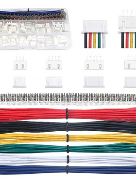 420件2.54JXH连接器套件23456针外壳母公头连接器插头22AWG预压线