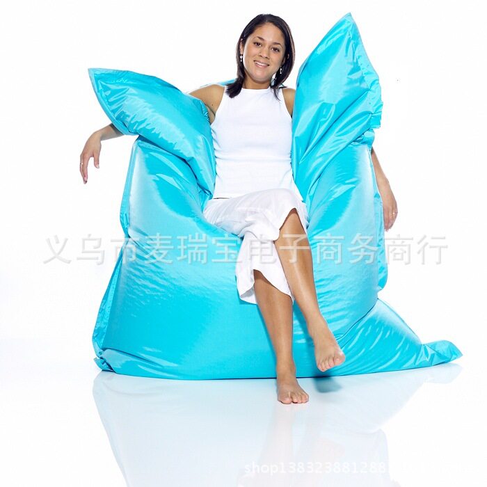 天蓝色懒人豆袋小沙发可拆洗