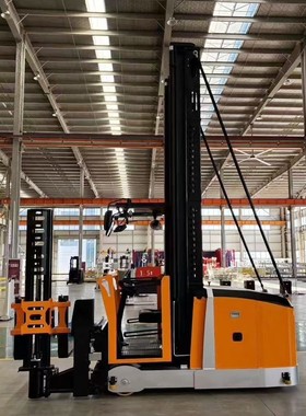 普尔夫三向叉车人上行1吨VNA叉车前移电动堆高车堆垛车托班升降机