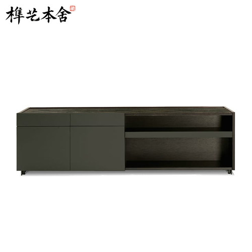 意式极简轻奢餐边柜实木