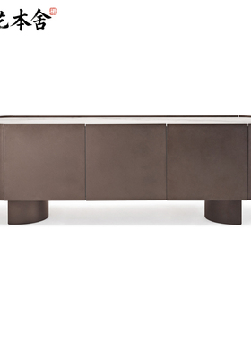 榫艺本舍/北欧轻奢弧形边设计Savoy大户型家用客厅玄关置物餐边柜