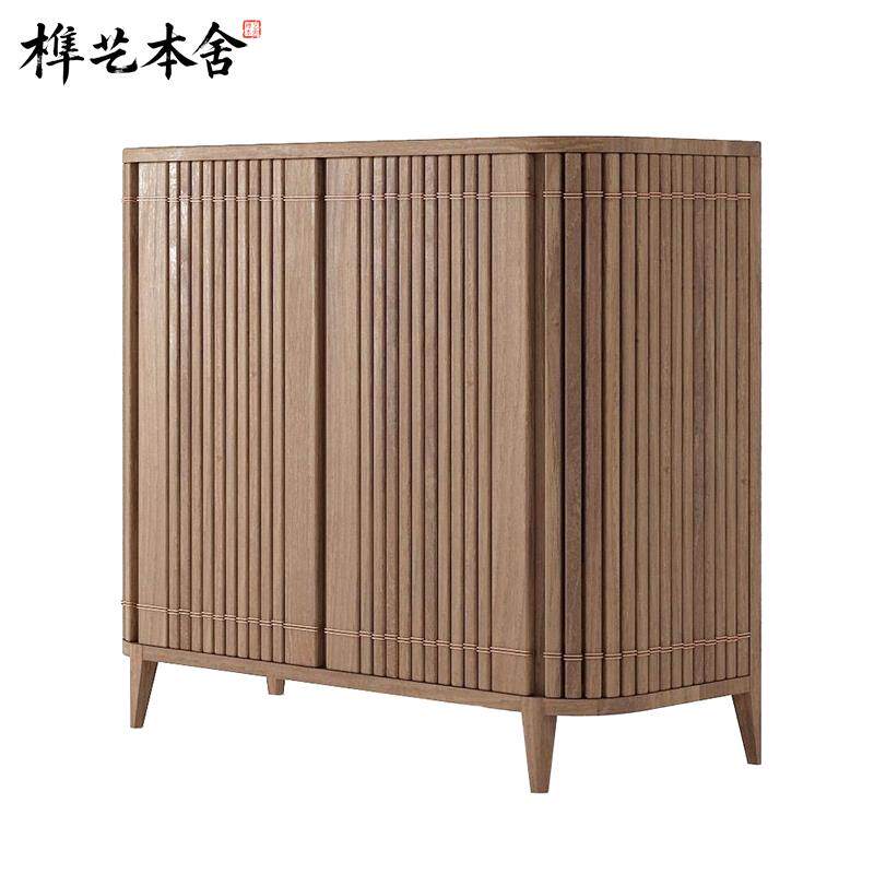 意式轻奢设计实木鞋柜